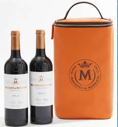 Червени вина 2 Marqués de Murrieta  en bolsa de cuero